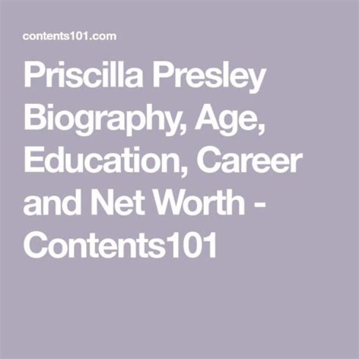 Priscilla Presley Biography, Age, Education, Career and Net Worth